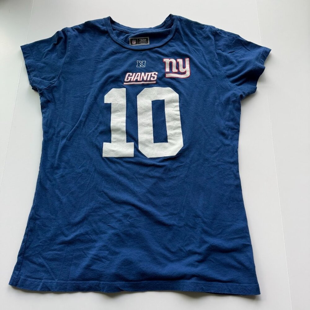 New York Giants Eli Manning #10 Women's V-Neck T-Shirt – Size XL